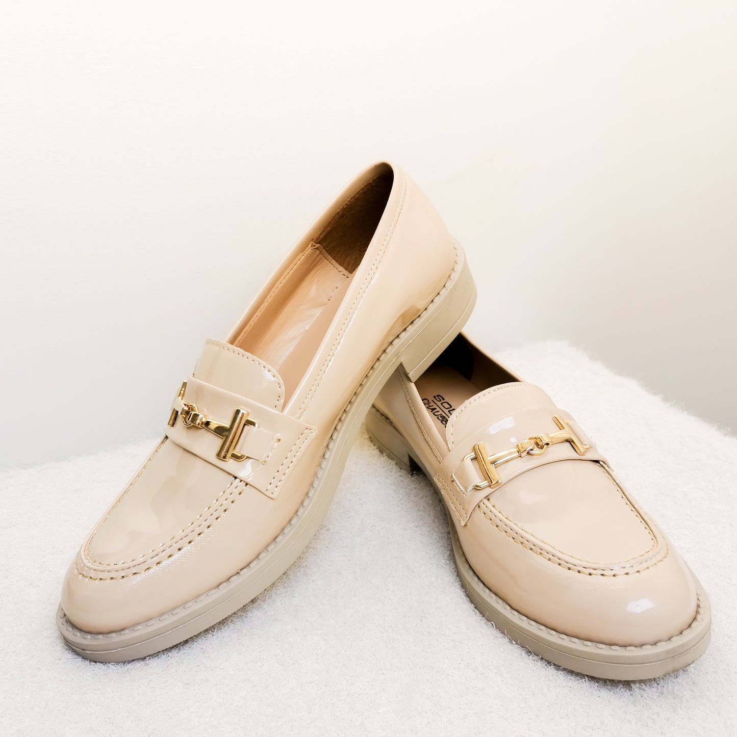 Moccassin - Beige Avec Boucle Glacé