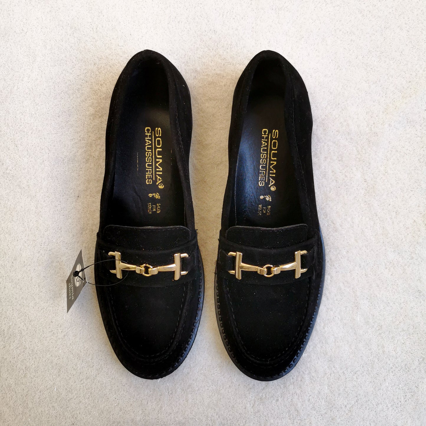 Moccassin - Noir Avec Boucle Daim