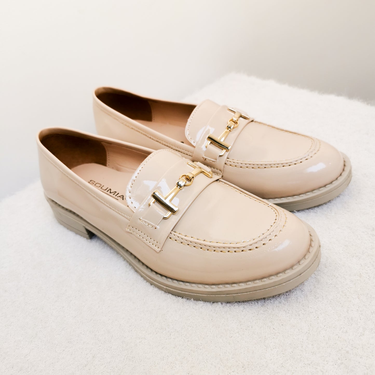 Moccassin - Beige Avec Boucle Glacé