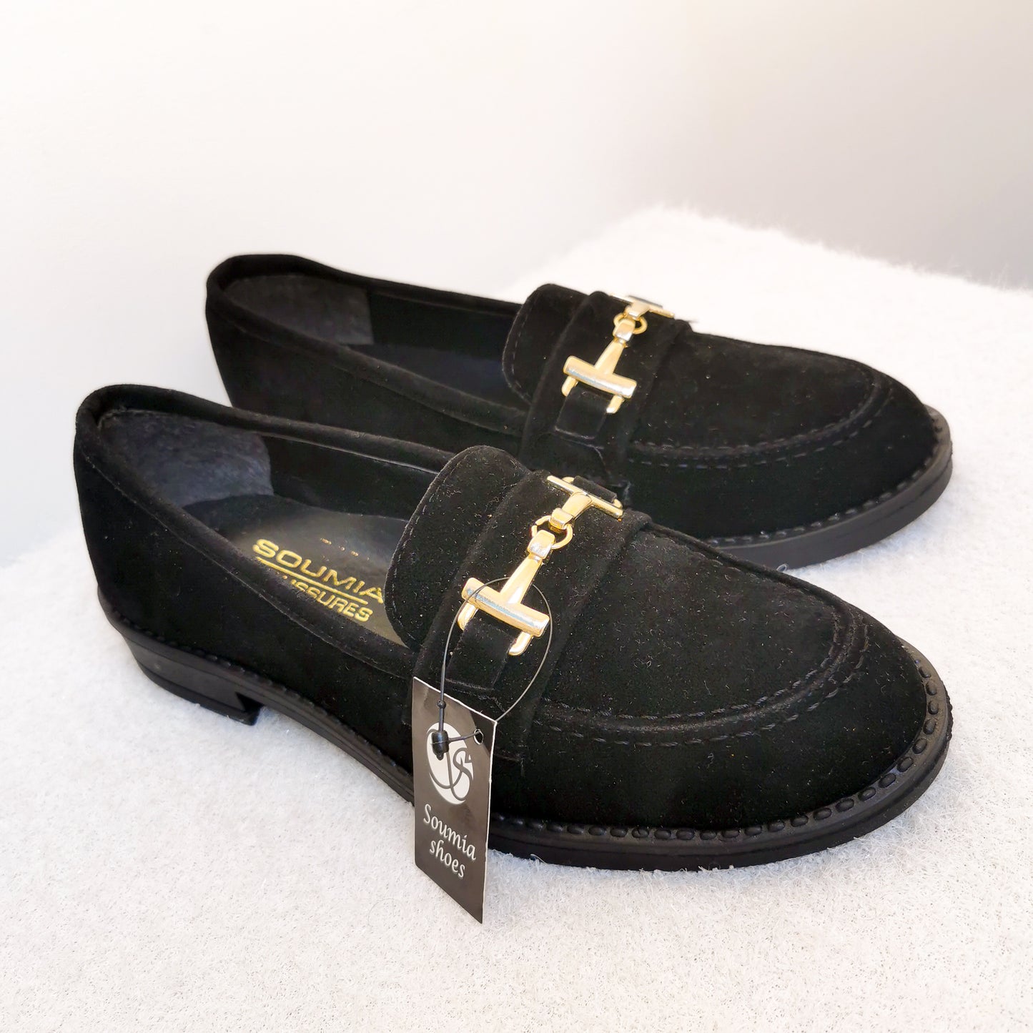 Moccassin - Noir Avec Boucle Daim