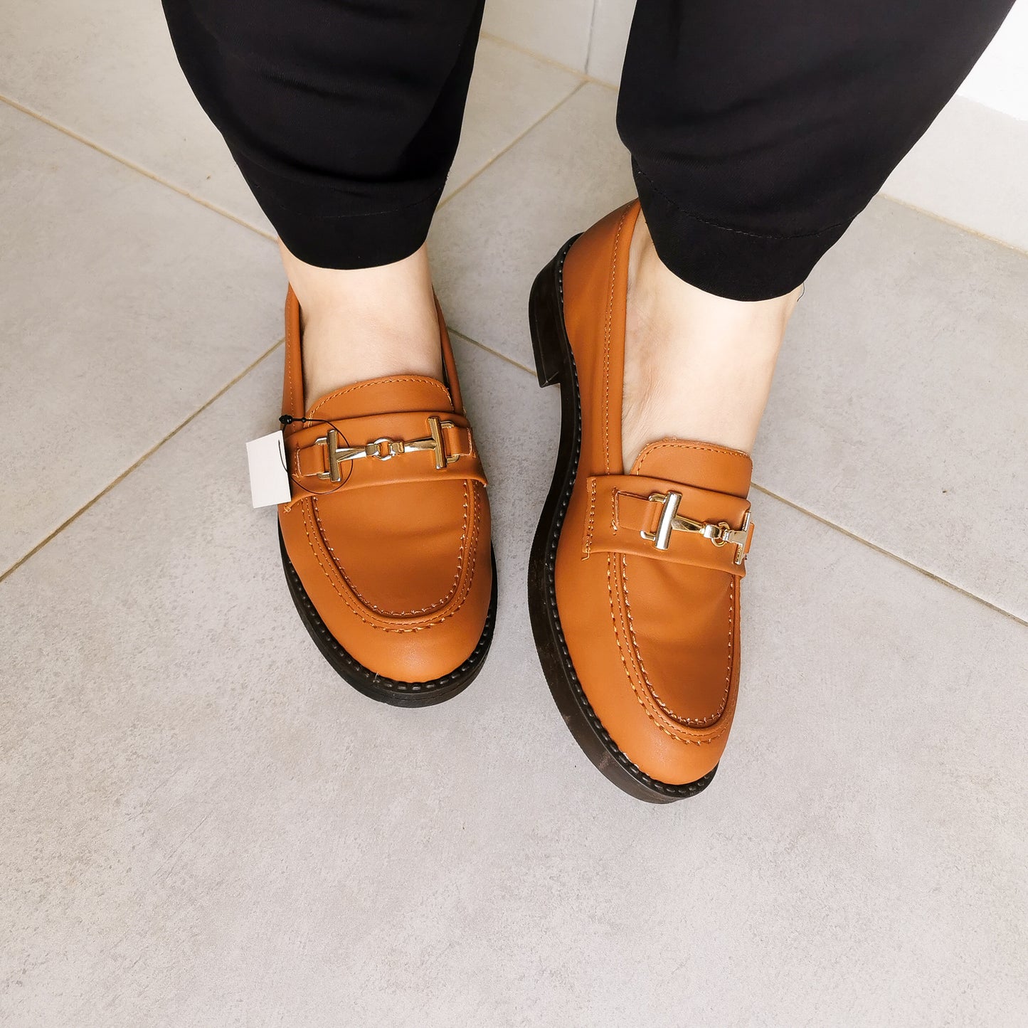 Moccassin - Miel Mate Avec Boucle