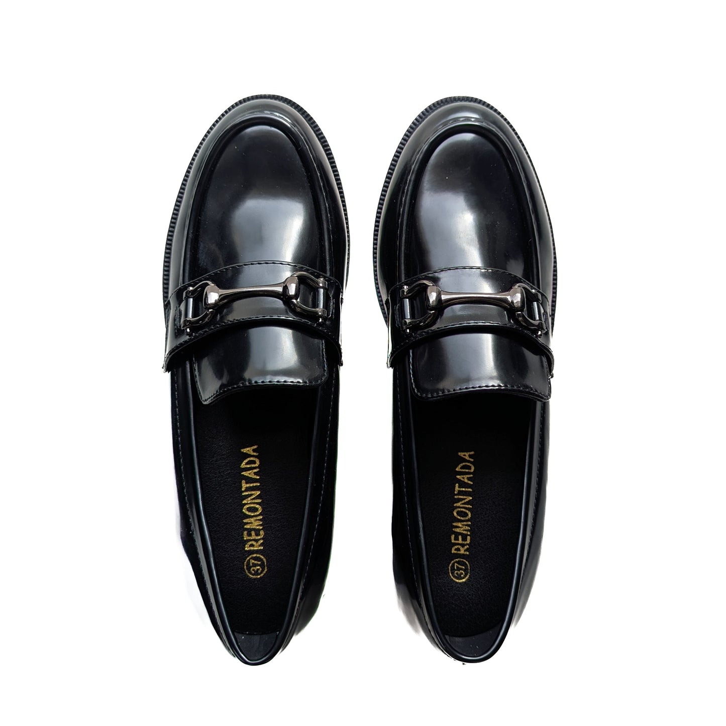 Moccassin New - Noir Glacé Avec Boucle
