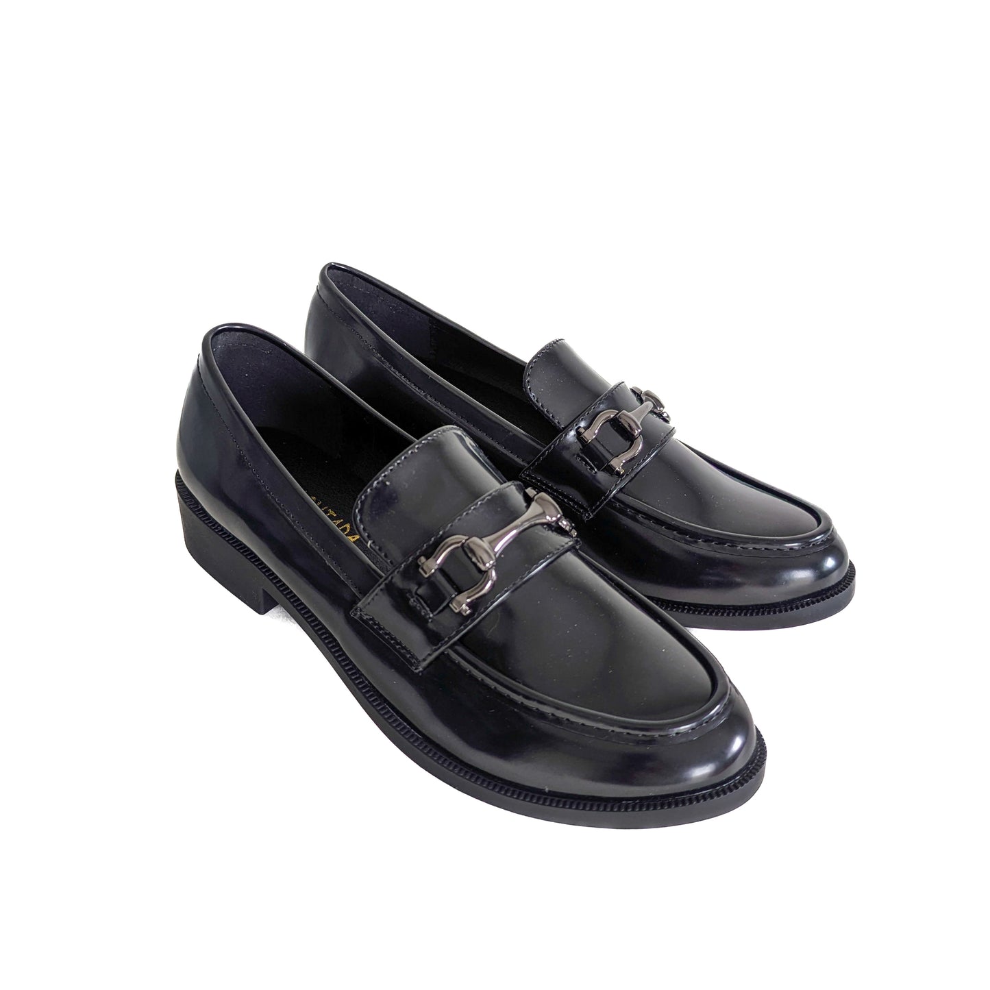 Moccassin New - Noir Glacé Avec Boucle