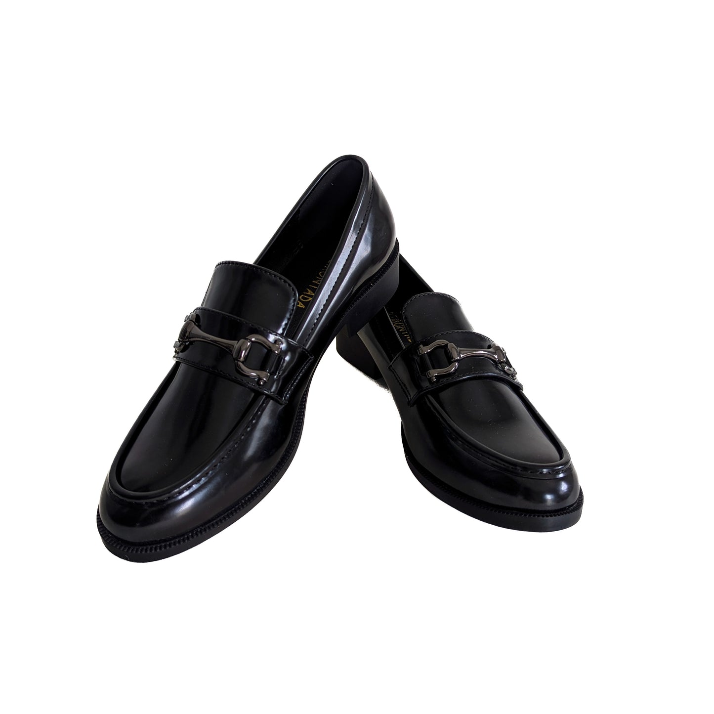 Moccassin New - Noir Glacé Avec Boucle