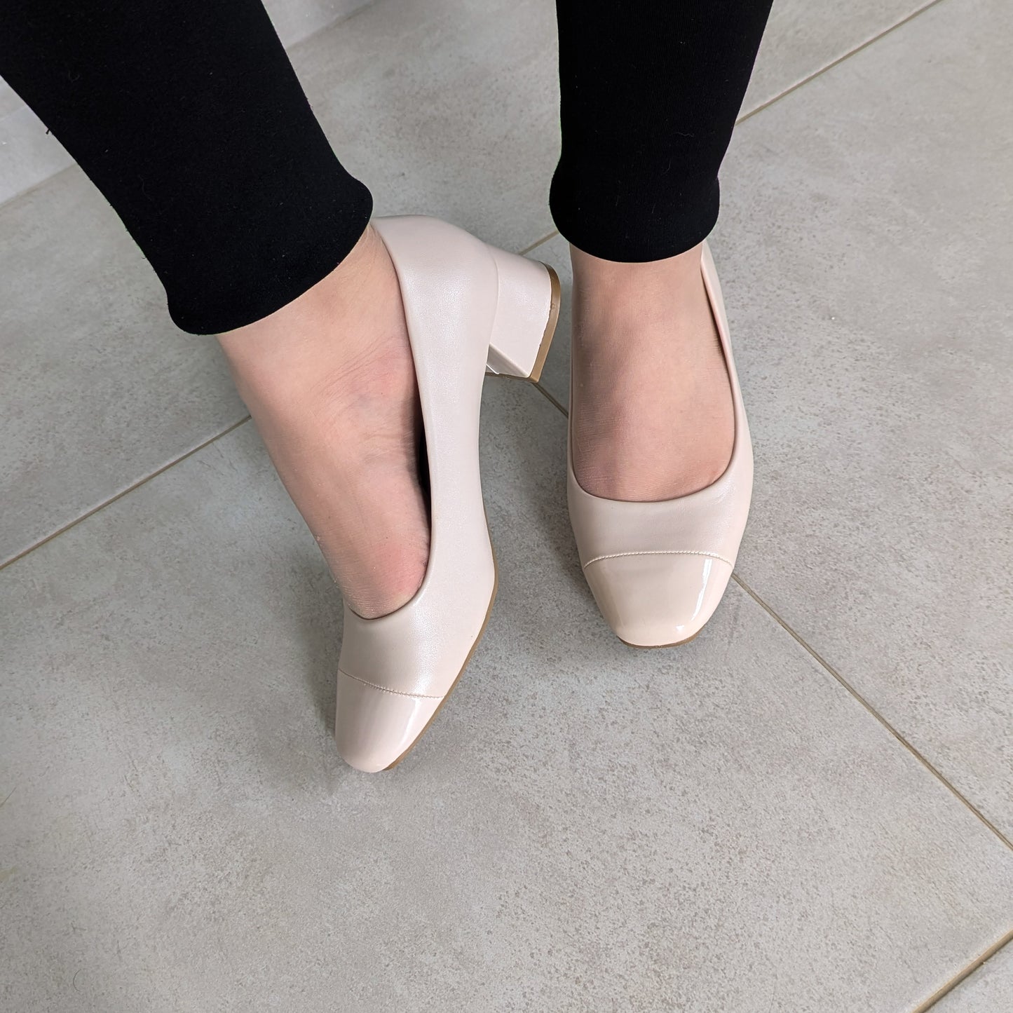 Escarpin - Beige Clair Mat / Glacé