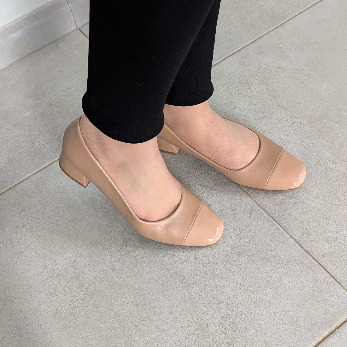 Escarpin - Beige Foncé Mat / Glacé