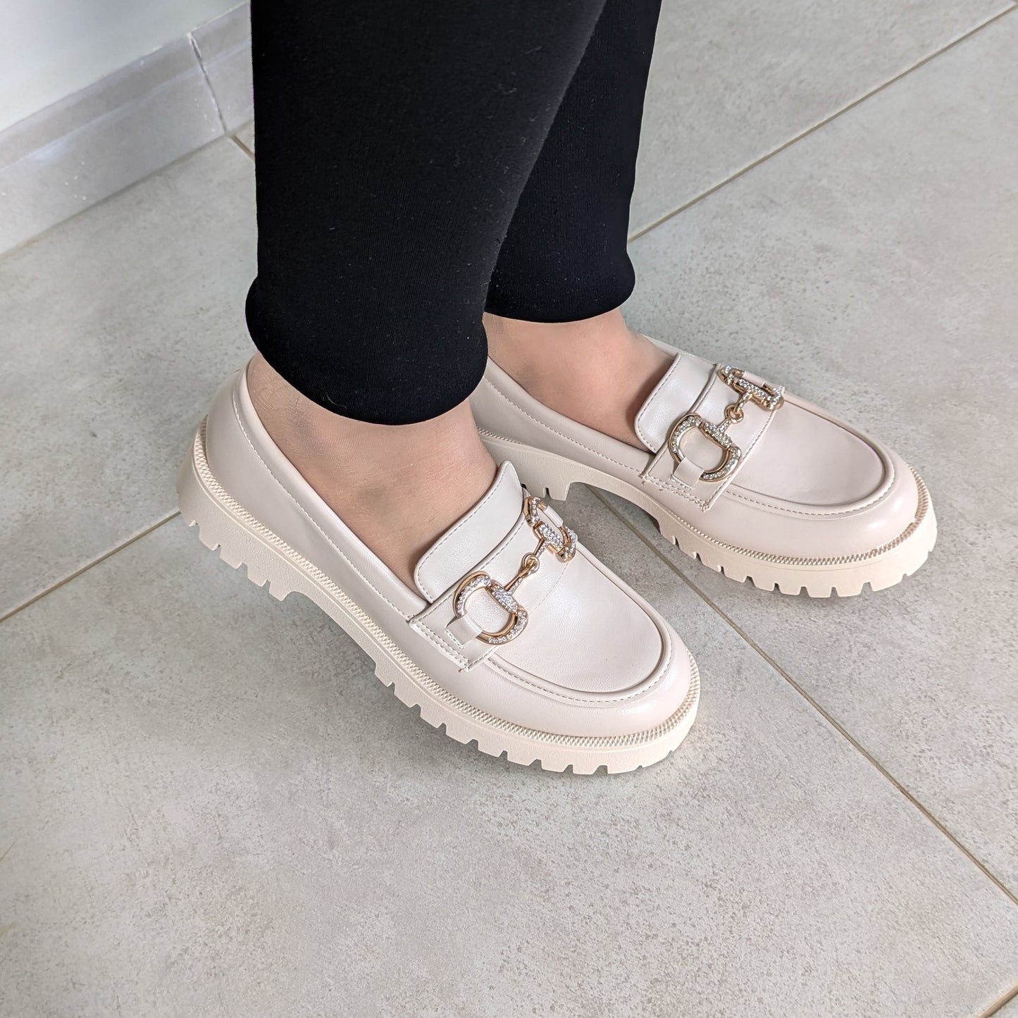 Mary jane - Beige Claire Avec Boucle