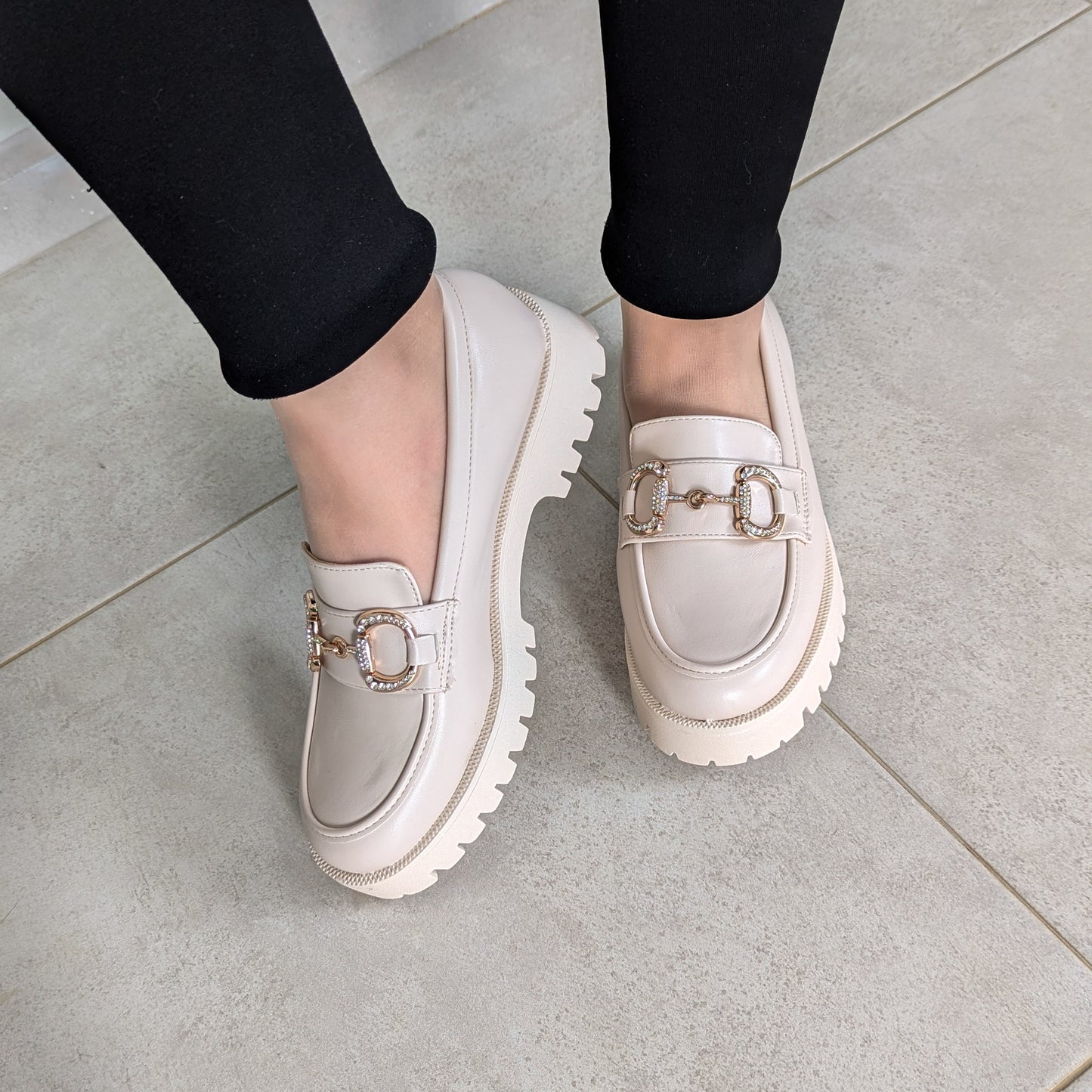 Mary jane - Beige Claire Avec Boucle