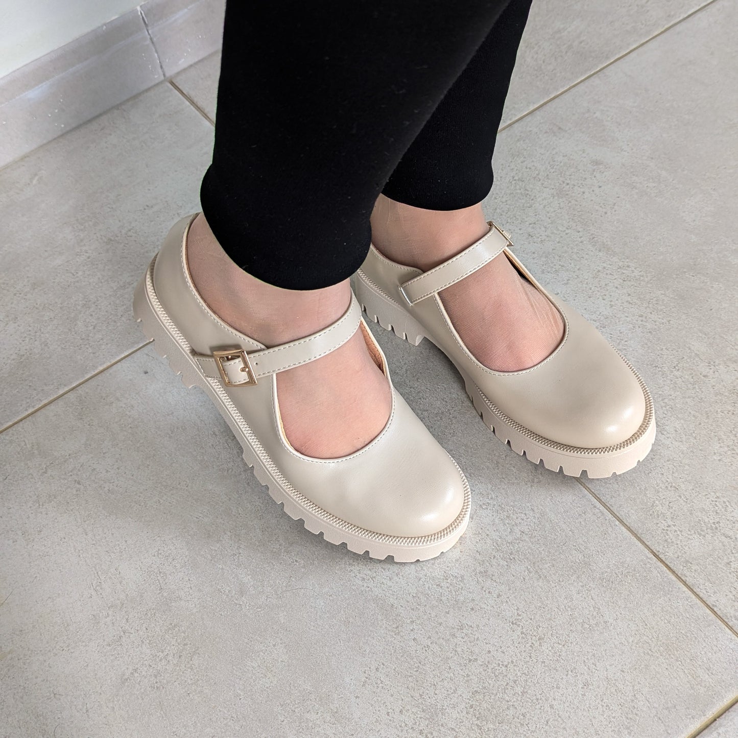 Mary jane - Beige Mat