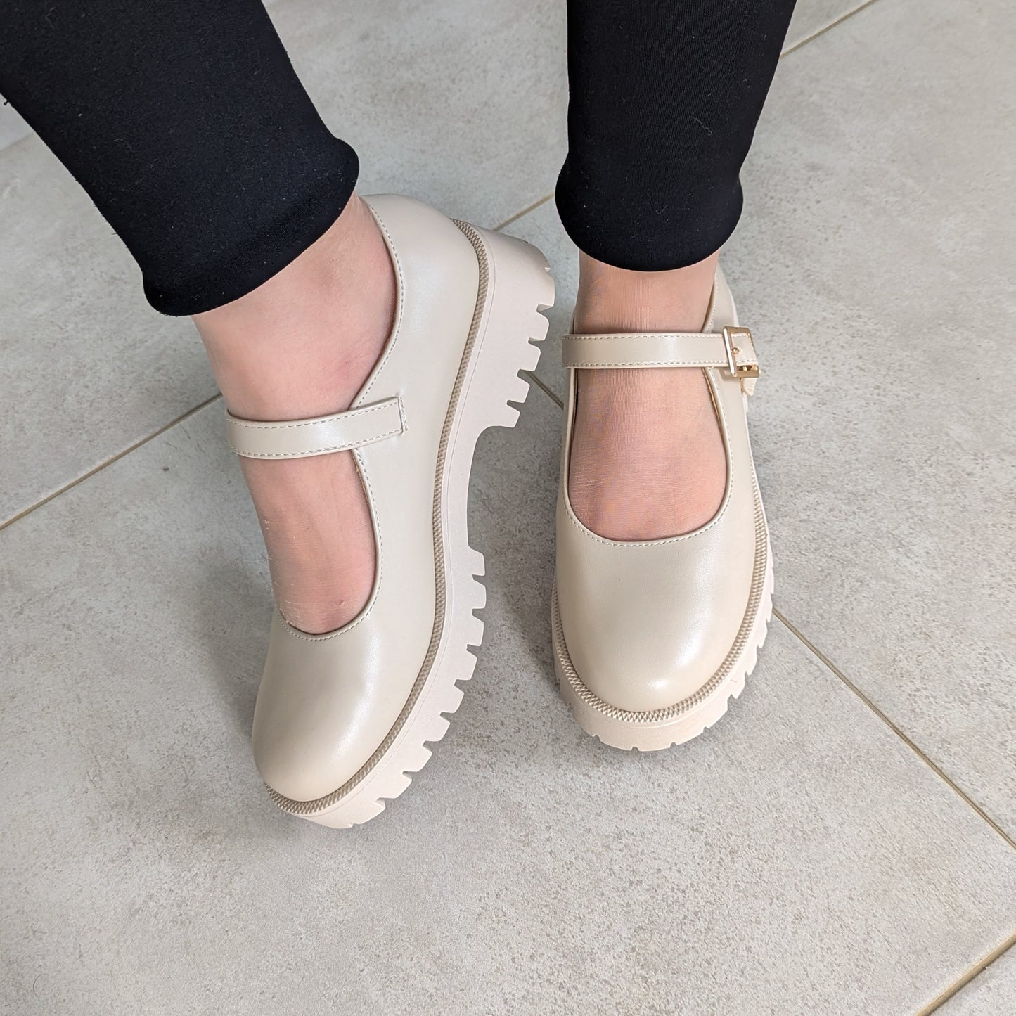 Mary jane - Beige Mat