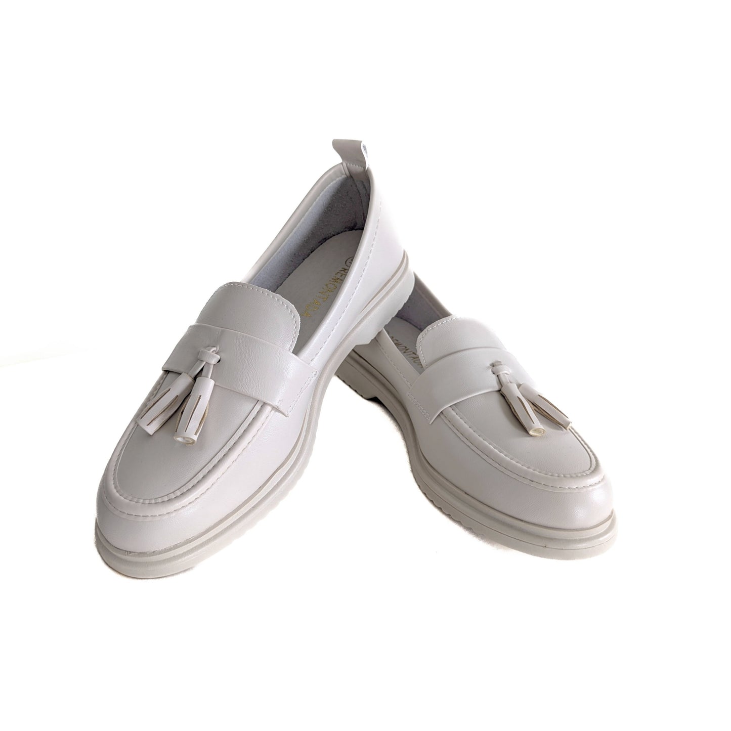 Moccassin New - Blanc Cassé Avec Pendentif