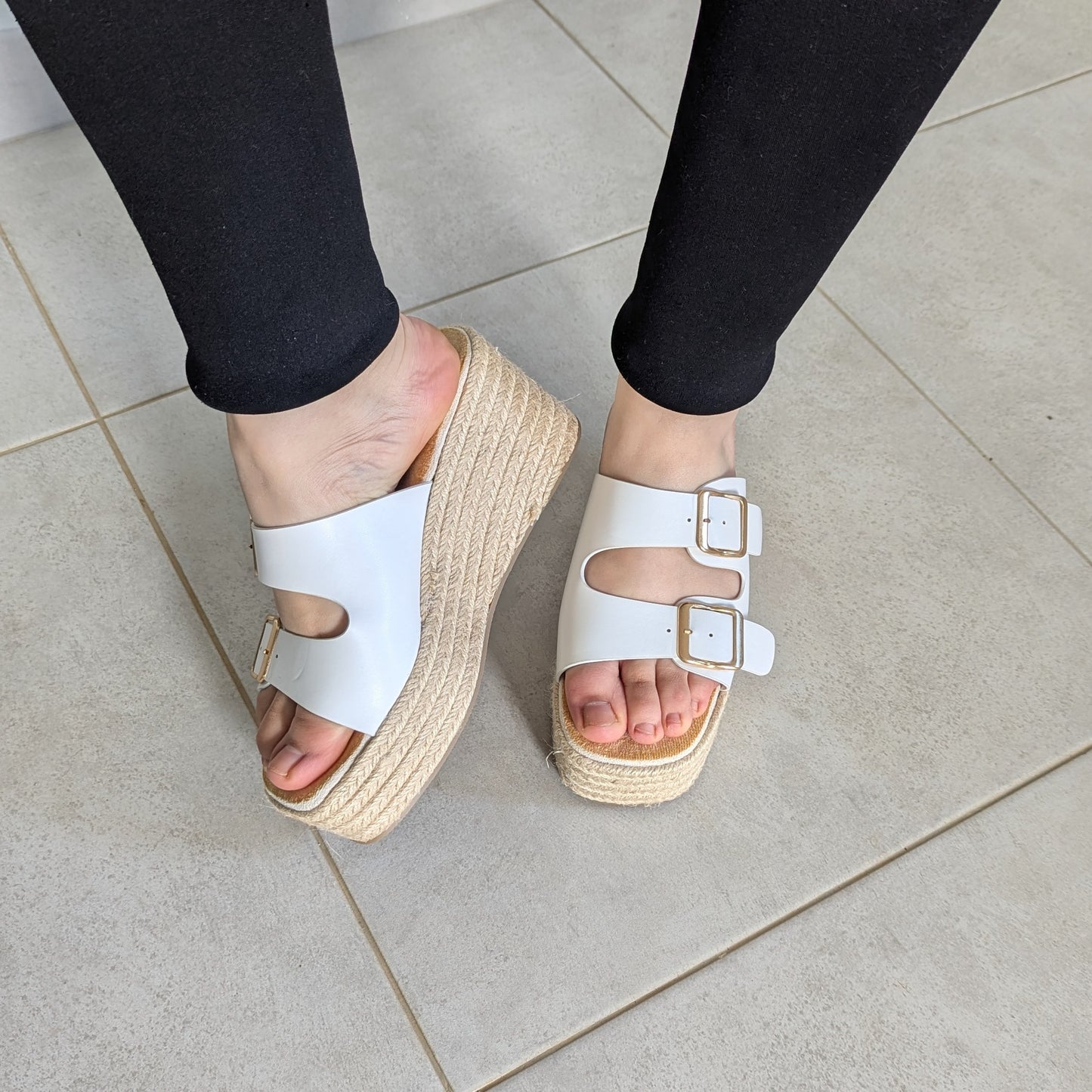 Sandale Compensée - Blanc