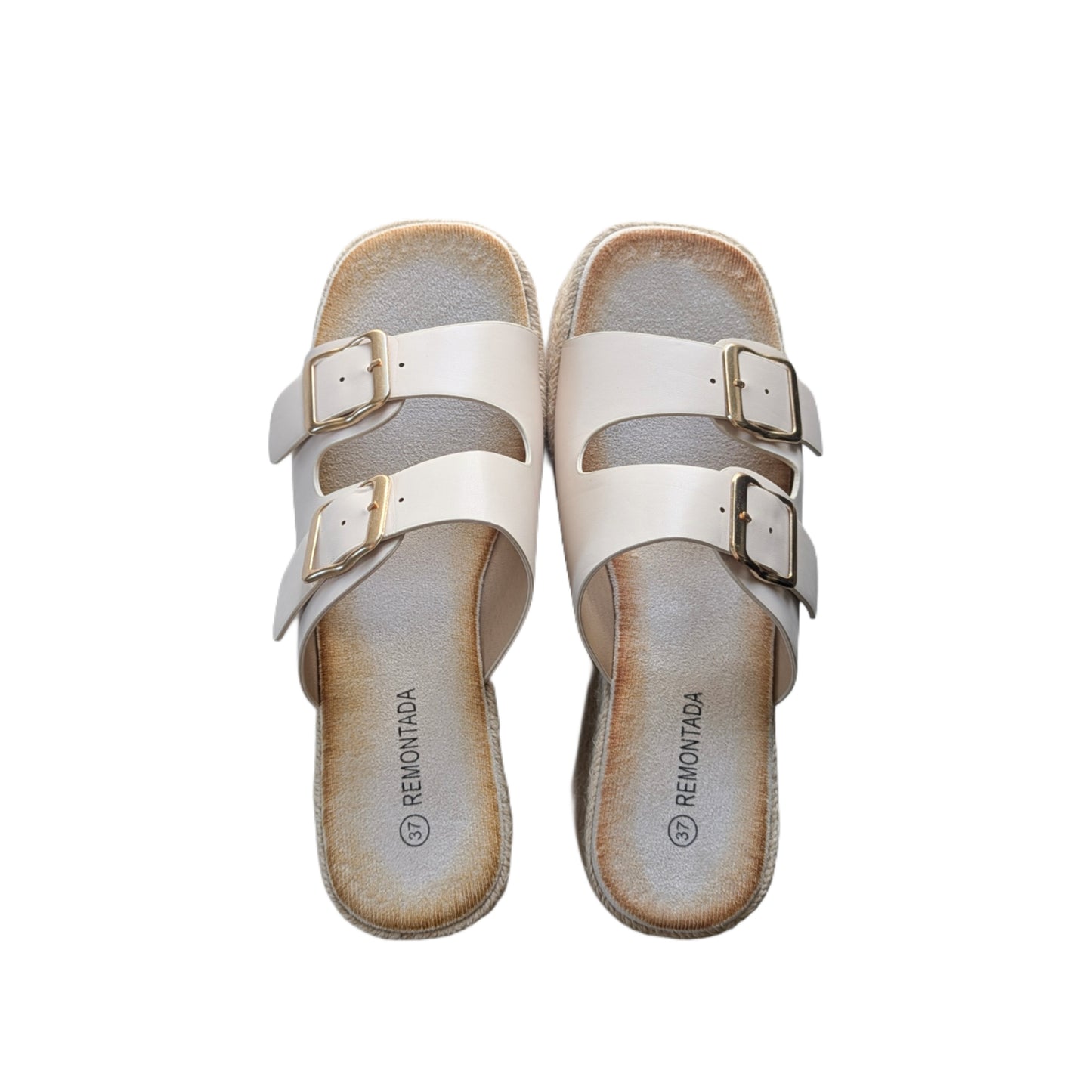 Sandale Compensée - Beige Clair
