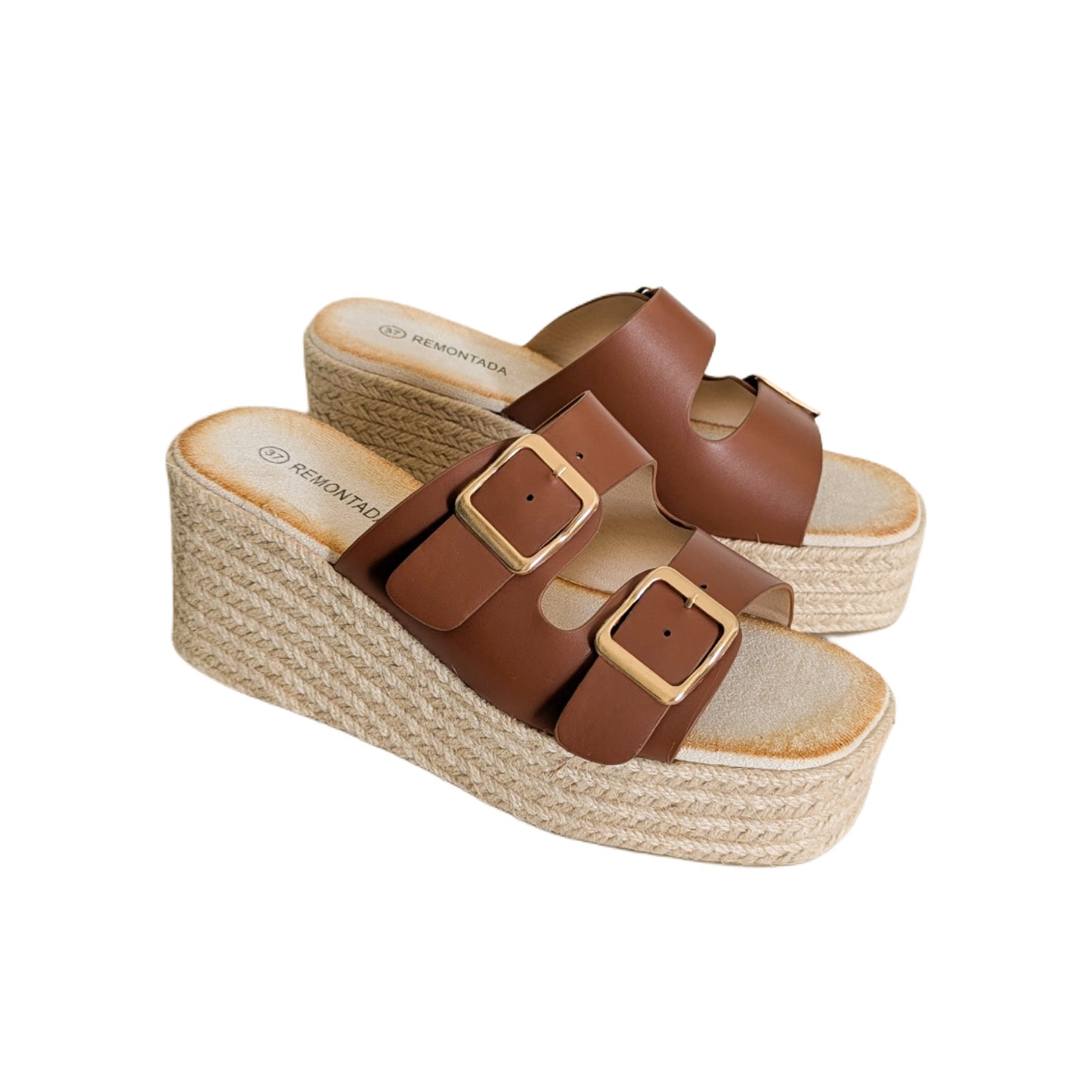 Sandale Compensée - Marron