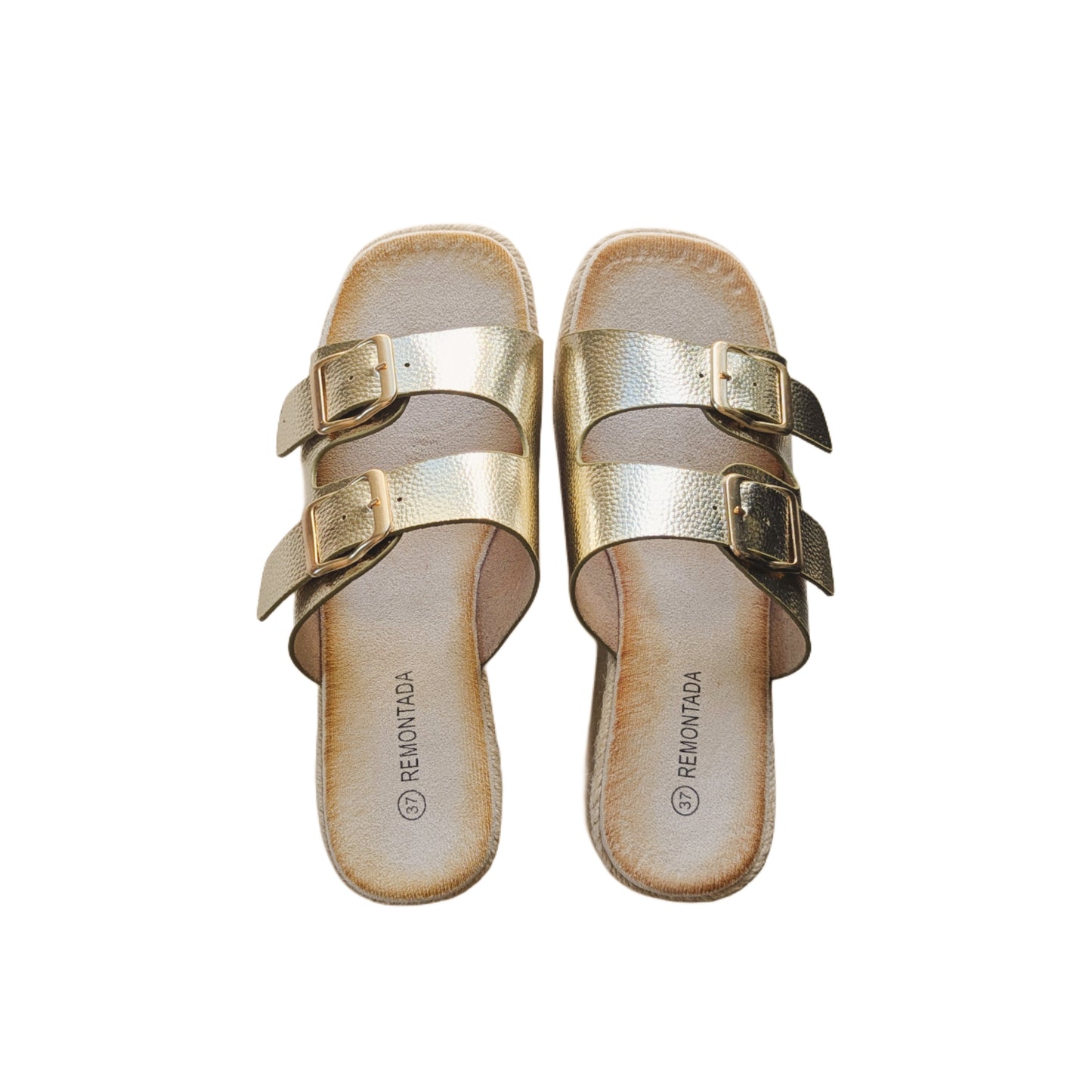 Sandale Compensée - Gold