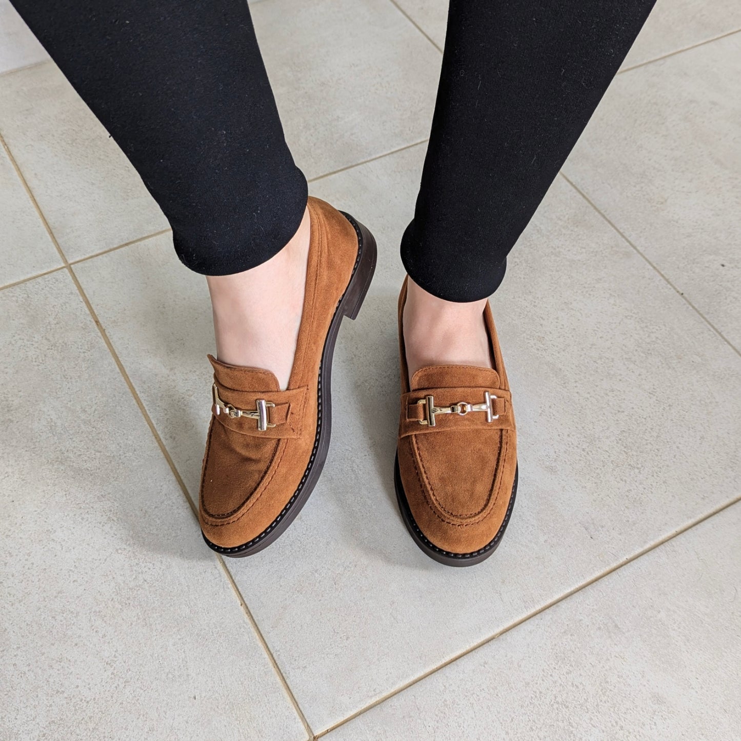 Moccassin - Miel Avec Boucle Daim