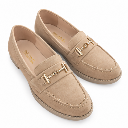 Moccassin - Beige Foncé Avec Boucle Daim
