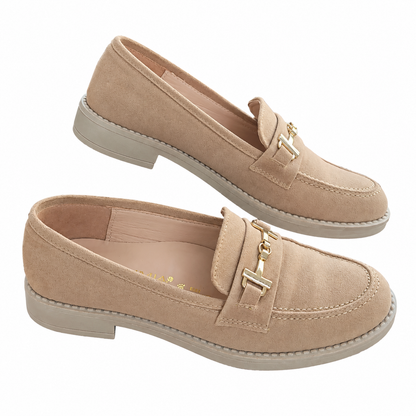 Moccassin - Beige Foncé Avec Boucle Daim