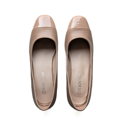 Escarpin - Beige Foncé Mat / Glacé