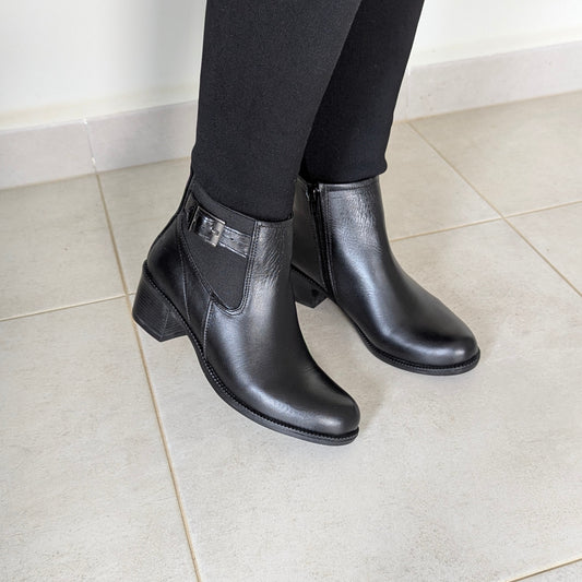 Boots Noir Avec Ceinture