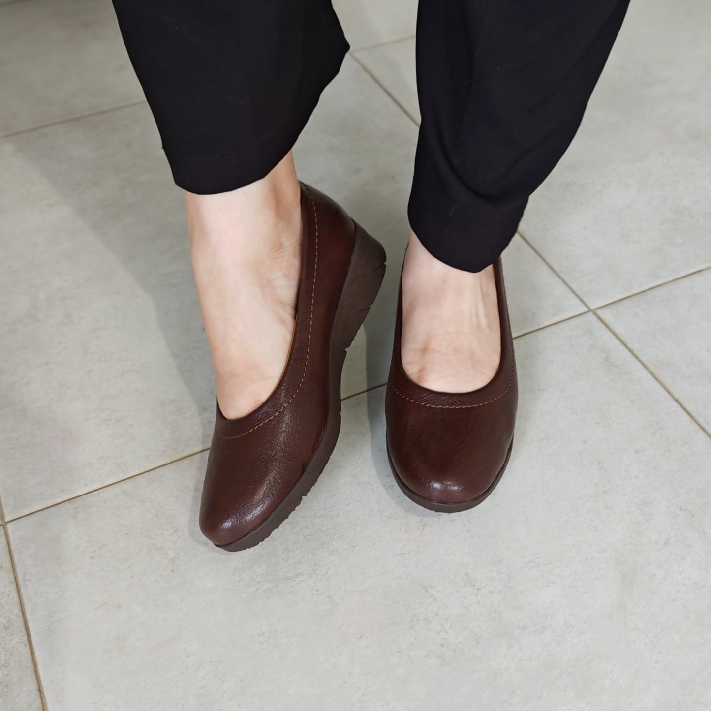 Mocassins Compensés Marron