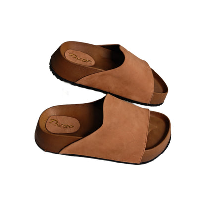 Mule Compensé New Marron