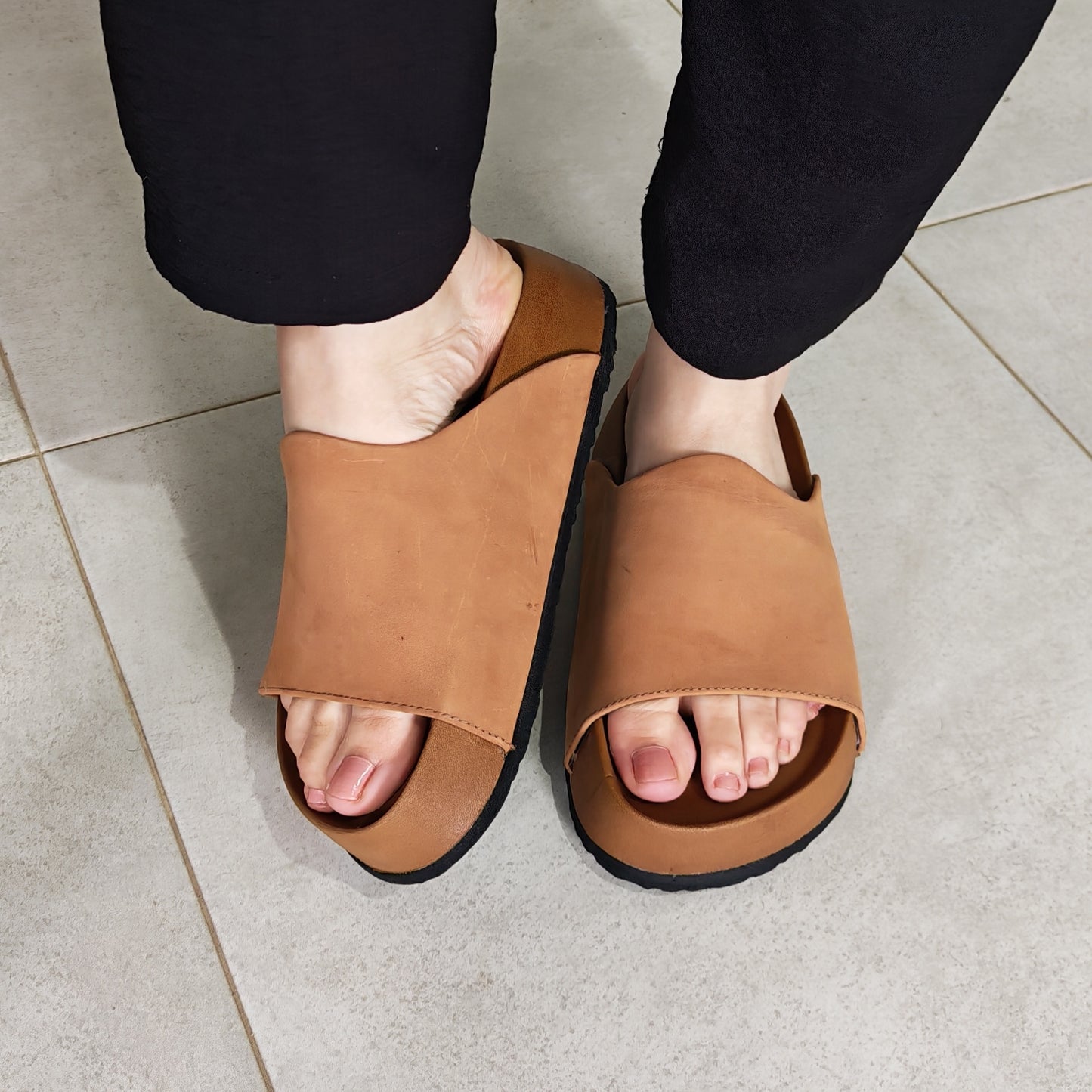 Mule Compensé New Marron