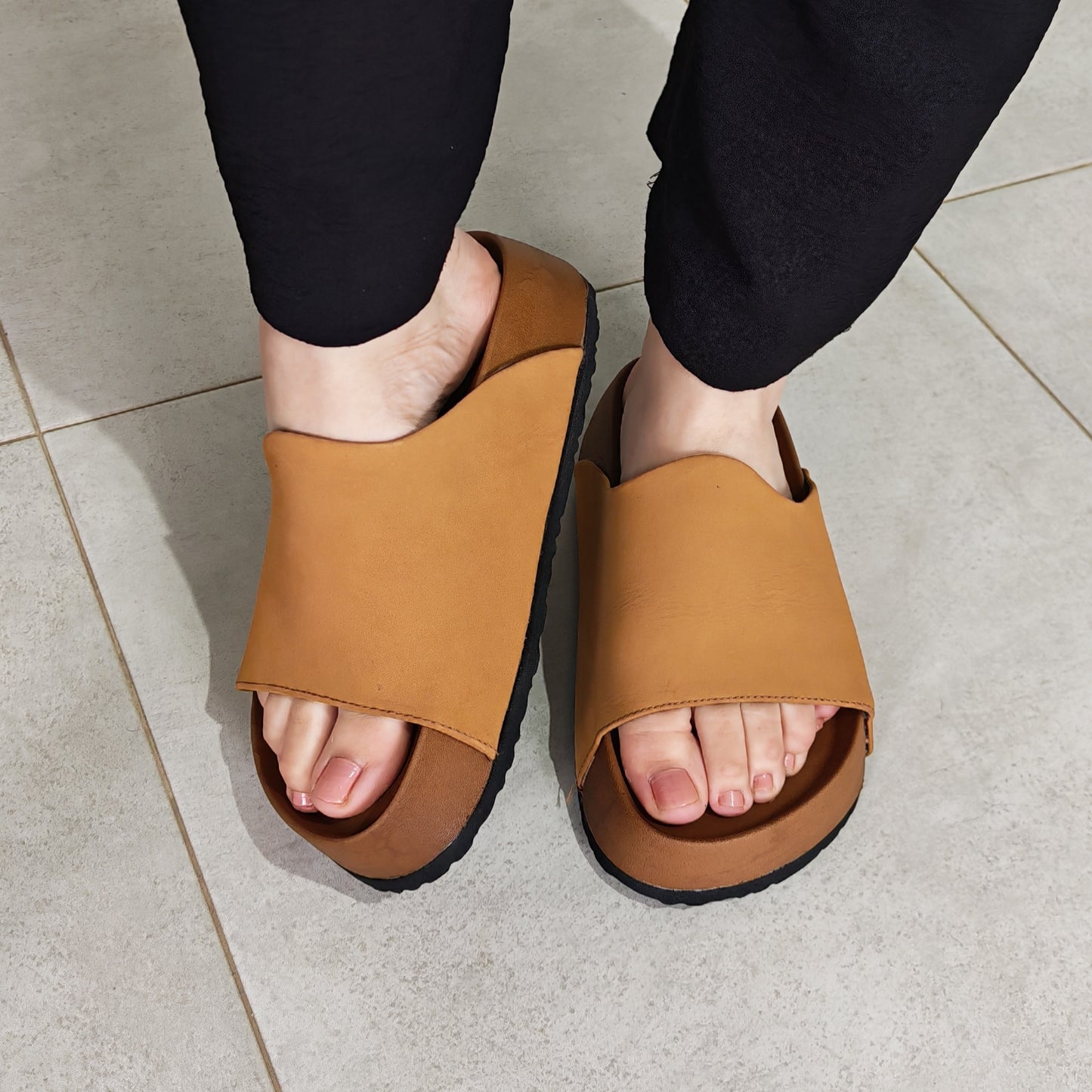 Mule Compensé New Khaki