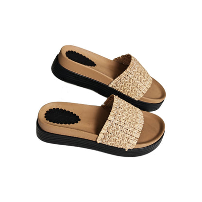 Mule Compensé Beige