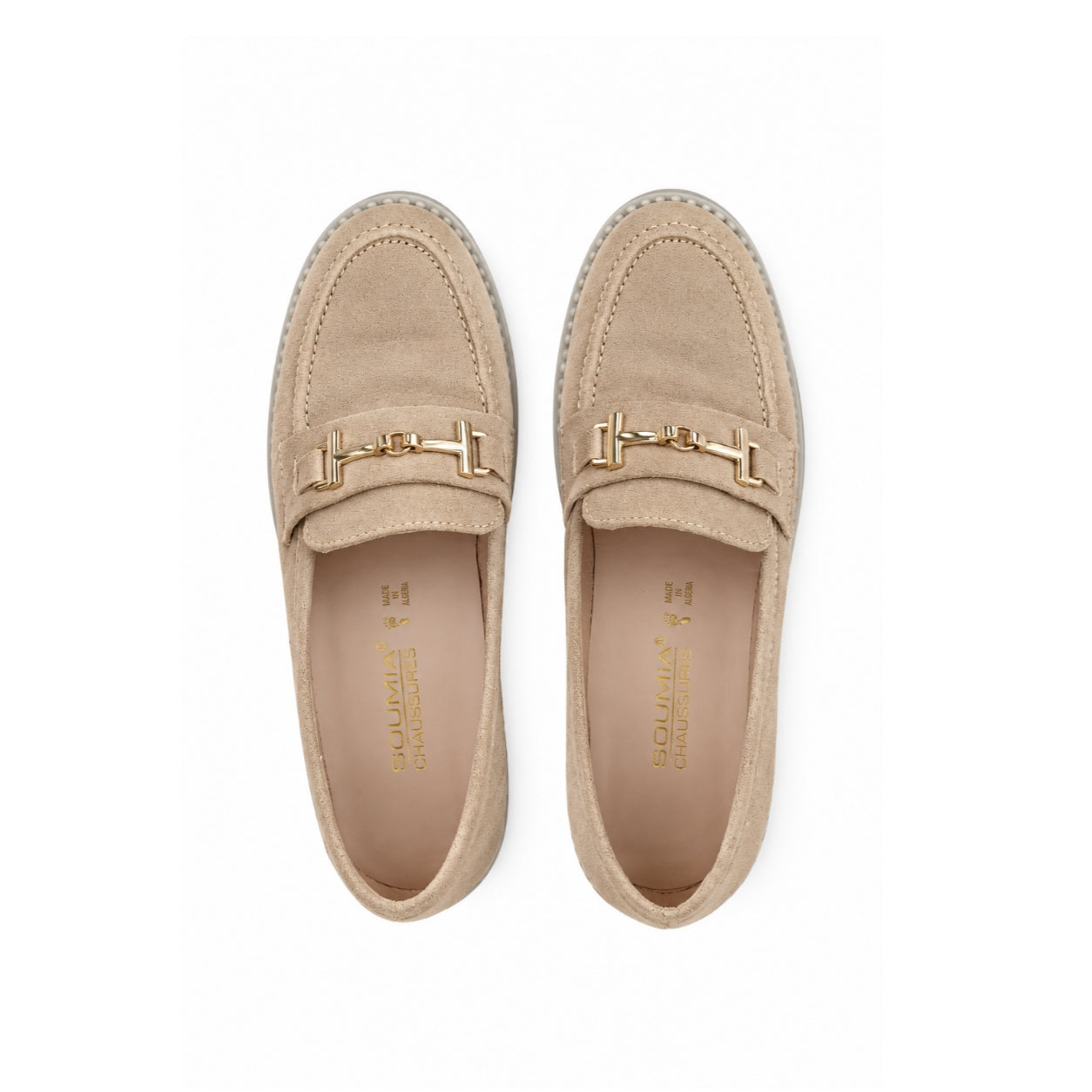 Moccassin - Beige Foncé Avec Boucle Daim