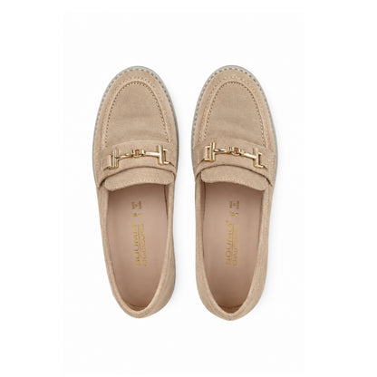 Moccassin - Beige Foncé Avec Boucle Daim